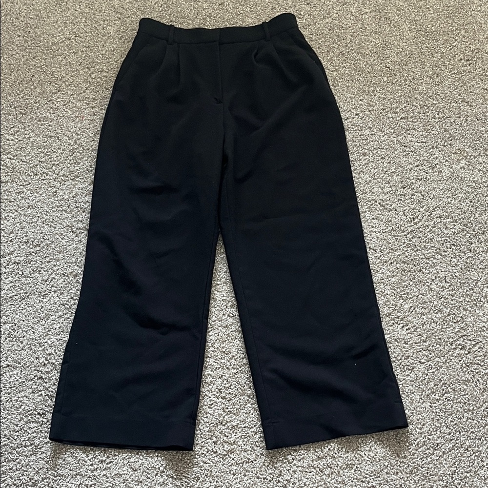 Abercrombie & Fitch Black Sloane Tailored Wide Leg Pants Size 10/30 Short